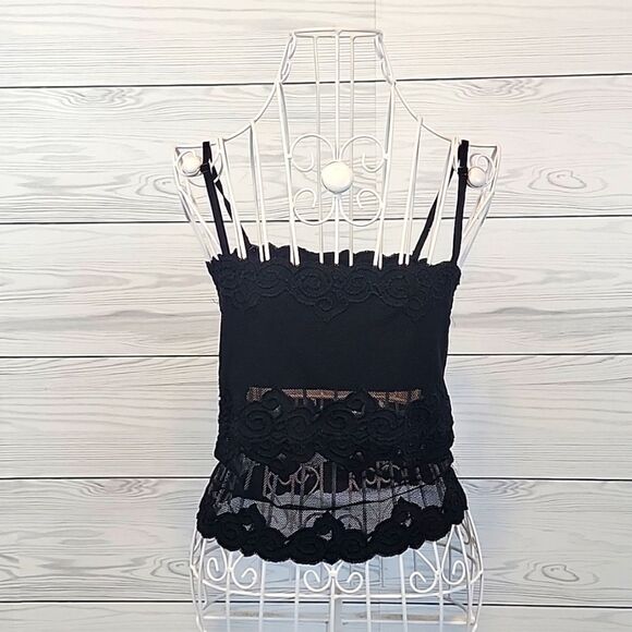 Other - Black lace fishnet cami unbranded Women's Size S
